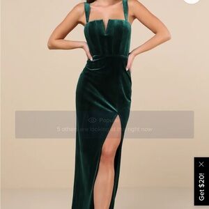 Emerald Velvet Maxi Dress